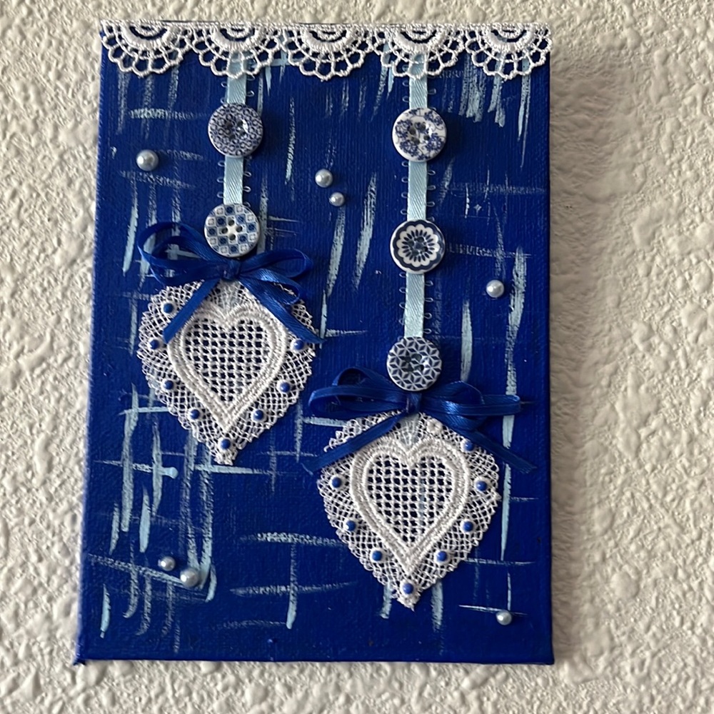 Hand painted canvas wall decor